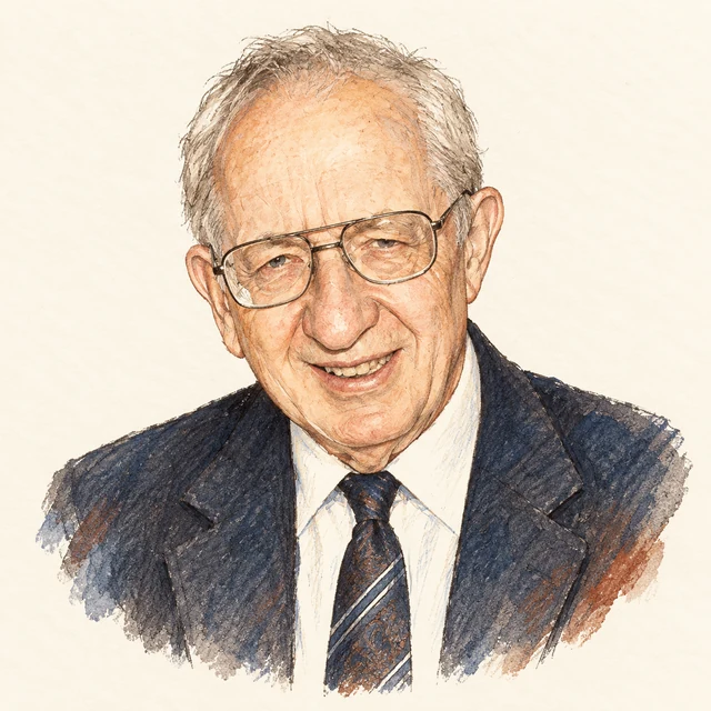 Illustrated portrait of Alan Baker
