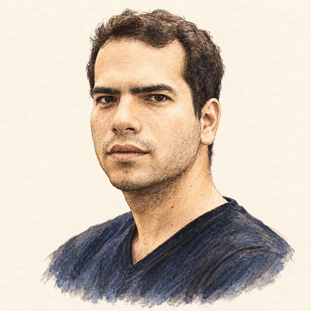 Illustrated portrait of Artur Avila