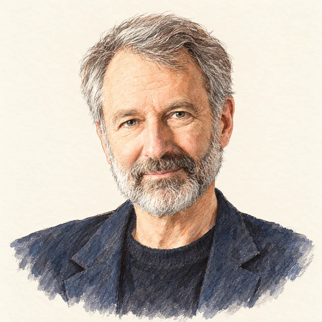 Illustrated portrait of Charles Fefferman
