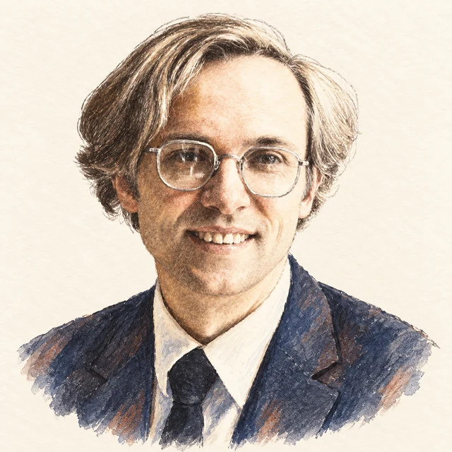 Illustrated portrait of Daniel Quillen