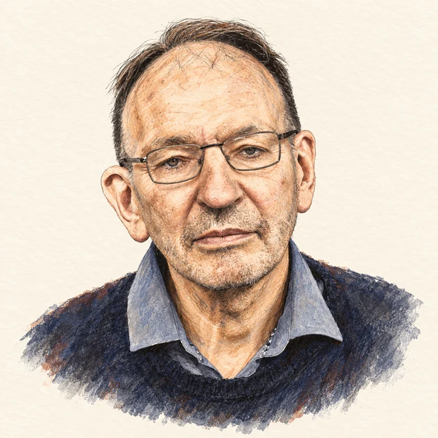 Illustrated portrait of Gerd Faltings