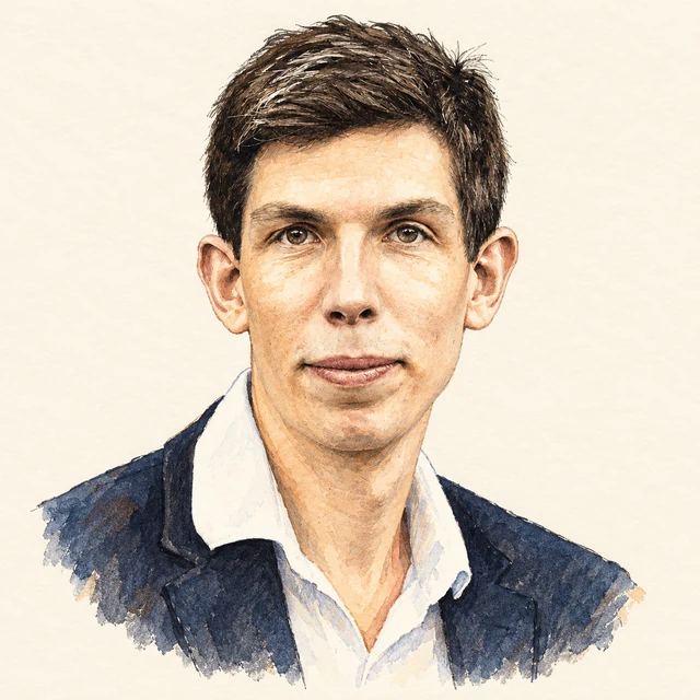 Illustrated portrait of James Maynard