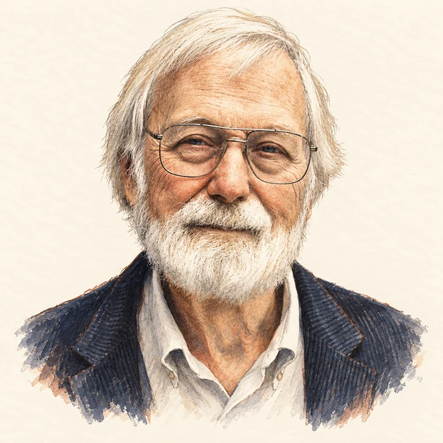 Illustrated portrait of John Milnor
