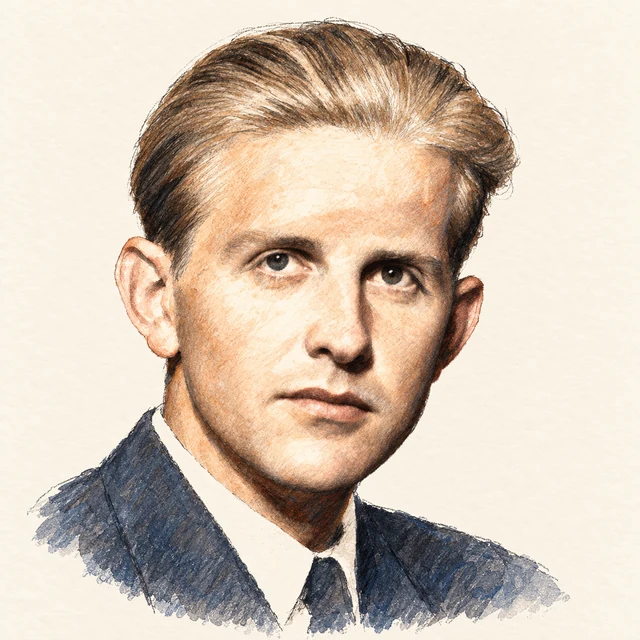 Illustrated portrait of Lars Hörmander
