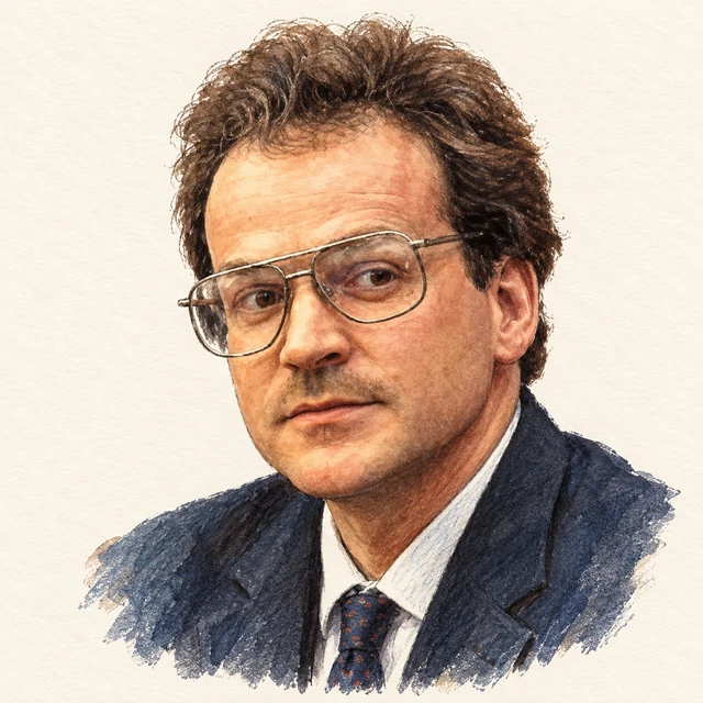 Illustrated portrait of Laurent Lafforgue