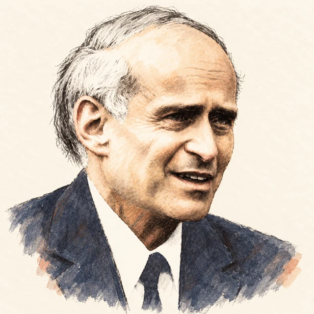 Illustrated portrait of Laurent Schwartz