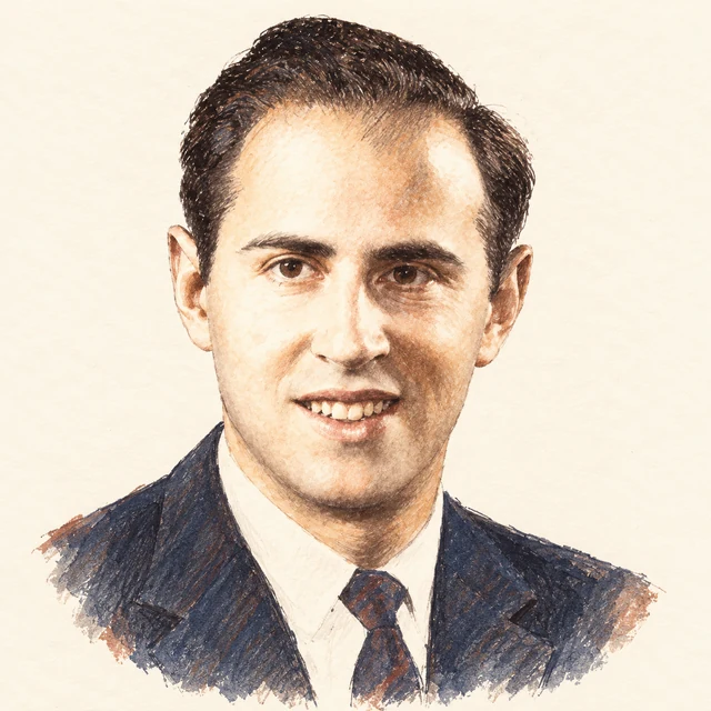 Illustrated portrait of Paul Cohen