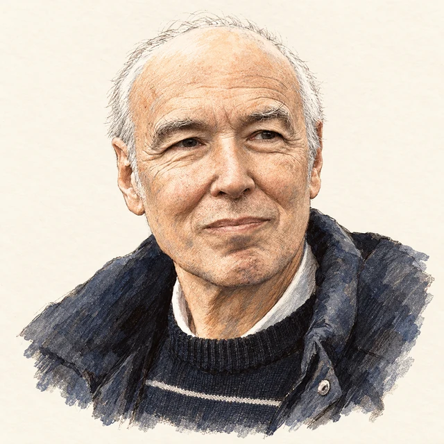 Illustrated portrait of Pierre Deligne