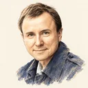 Illustrated portrait of Andrei Okounkov