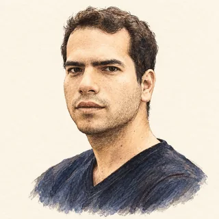 Illustrated portrait of Artur Avila