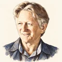 Illustrated portrait of Atle Selberg