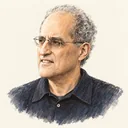 Illustrated portrait of Edward Witten