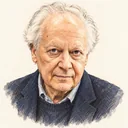 Illustrated portrait of Enrico Bombieri