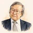 Illustrated portrait of Heisuke Hironaka