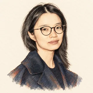 Illustrated portrait of Hong Wang