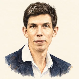 Illustrated portrait of James Maynard