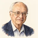 Illustrated portrait of Jean-Pierre Serre