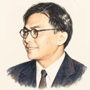Illustrated portrait of Kunihiko Kodaira