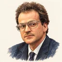 Illustrated portrait of Laurent Lafforgue
