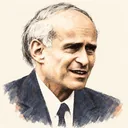 Illustrated portrait of Laurent Schwartz