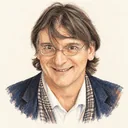 Illustrated portrait of Pierre-Louis Lions