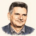 Illustrated portrait of René Thom