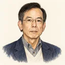 Illustrated portrait of Shigefumi Mori