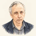 Illustrated portrait of Vladimir Drinfeld