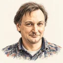 Illustrated portrait of Vladimir Voevodsky