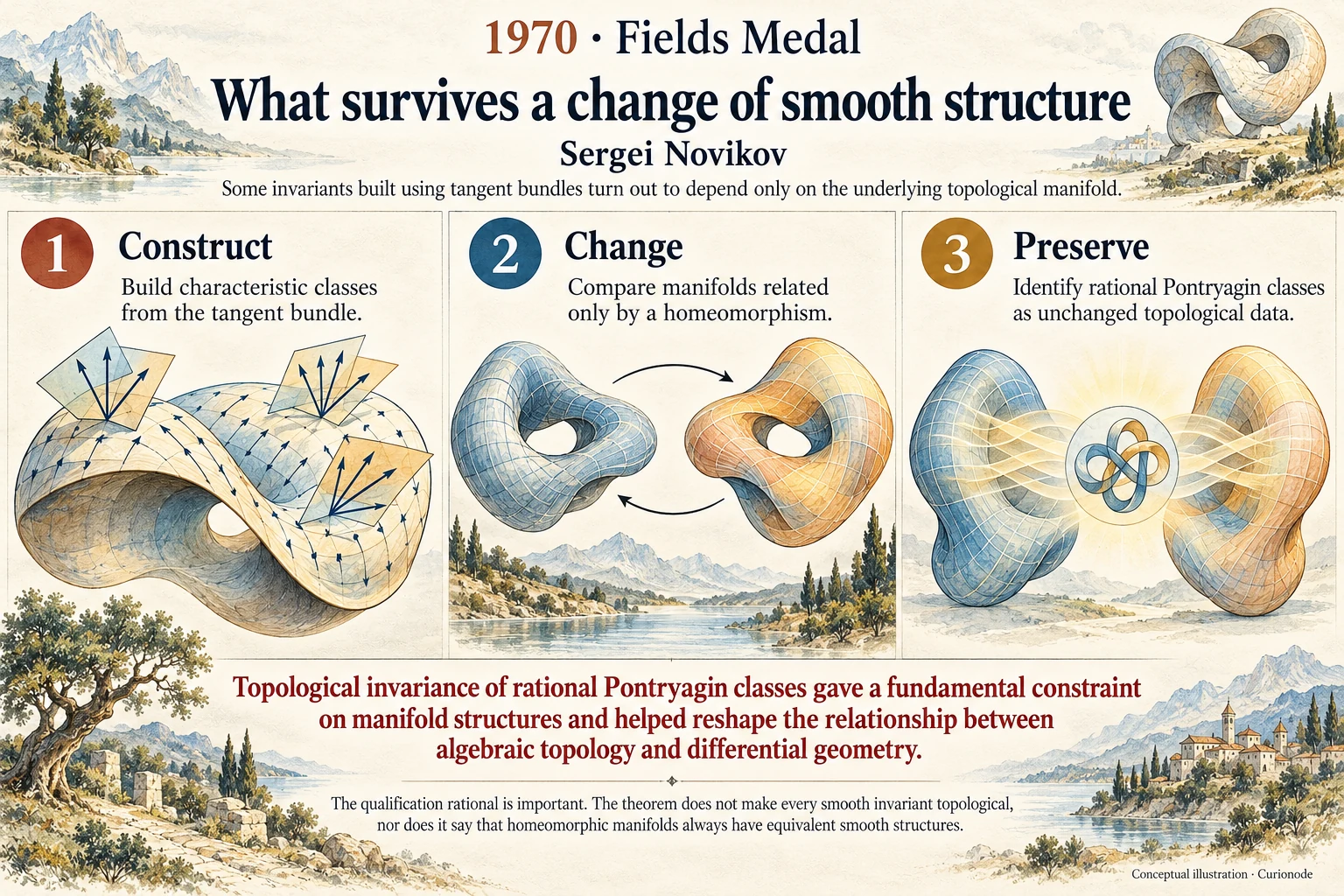 What survives a change of smooth structure: Some invariants built using tangent bundles turn out to depend only on the underlying topological manifold.