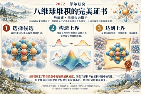 八维球堆积的完美证书